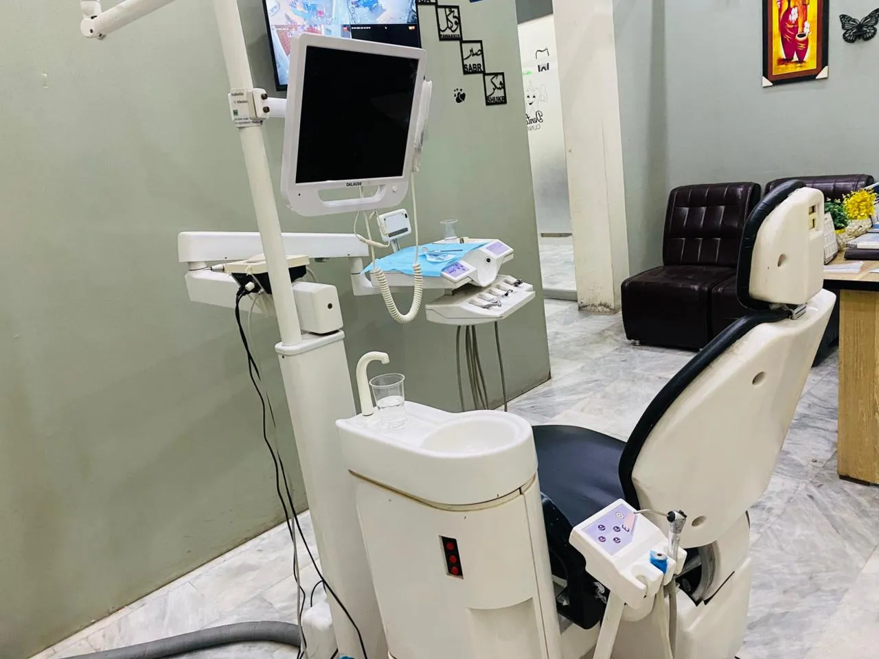Dental treatment unit and operatory at The Perfect Smile Dental Clinic, Faisalabad