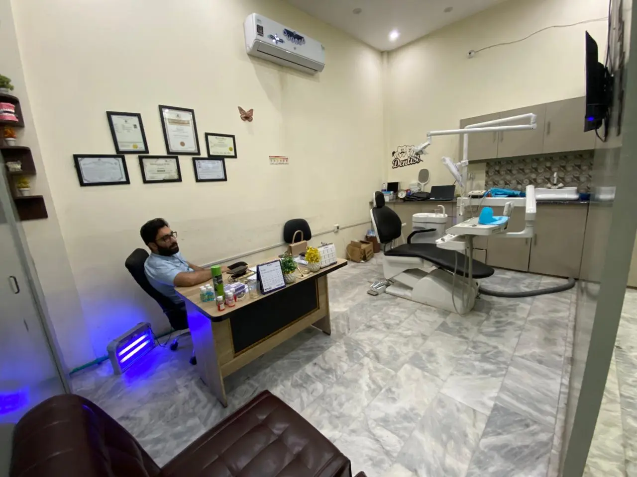 Modern dental treatment room at The Perfect Smile, Faisalabad